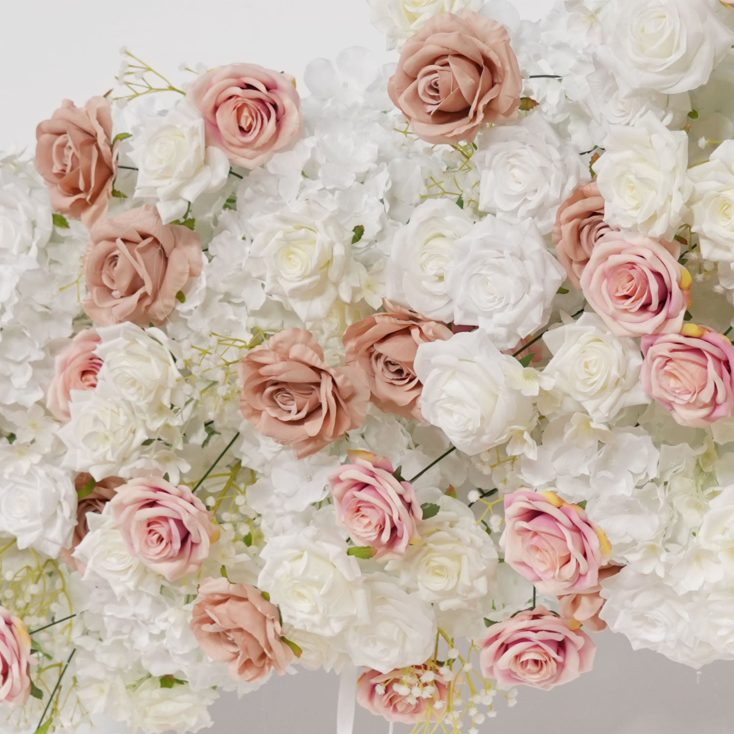 Uflower Pink Khaki Rose Wedding Background Flower Arrangement Arch Decoration